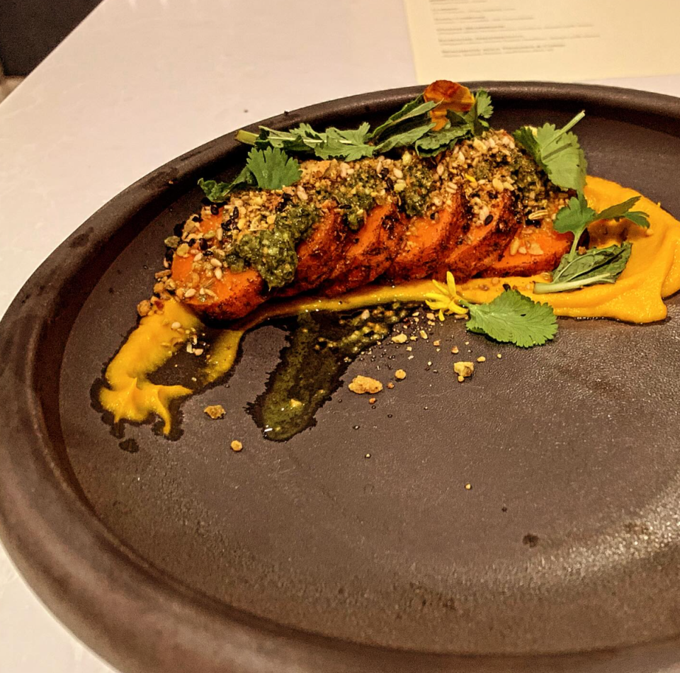 Charred Carrot with Middle Eastern and African spices at The Aperture, a new restaurant in Walnut Hills.