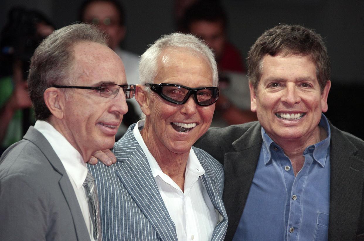 Jerry Zucker (left to right), Jim Abrahams and David Zucker