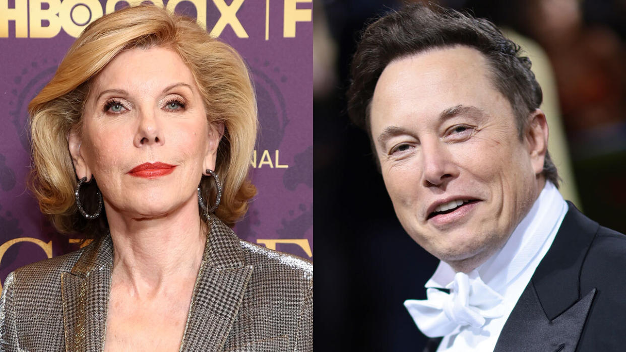Christine Baranski reacts to the viral Elon Musk photo from 2022 Met Gala and says she was 