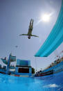 MONTREAL - JULY 21: Alexandre Despatie of Canada practices for the men's one meter springboard semi-final round during the XI FINA World Championships at the Parc Jean-Drapeau on July 21, 2005 in Montreal, Quebec, Canada. (Photo by Alexander Hassenstein/Bongarts/Getty Images)