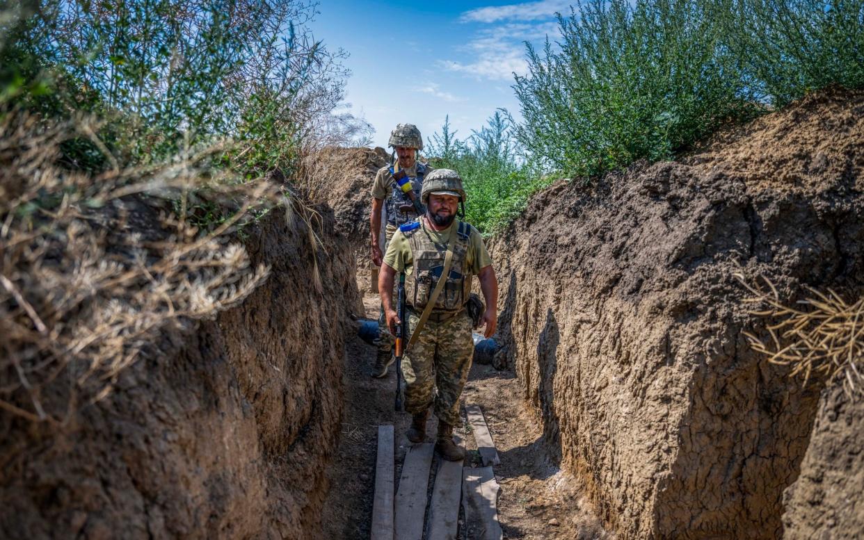 Ukrainian units on the front line in Kherson south of Mikolaiv - Paul Grover for The Telegraph