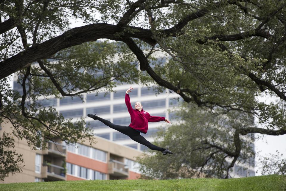 Marisa Whiteman&nbsp;demonstrates a leap.