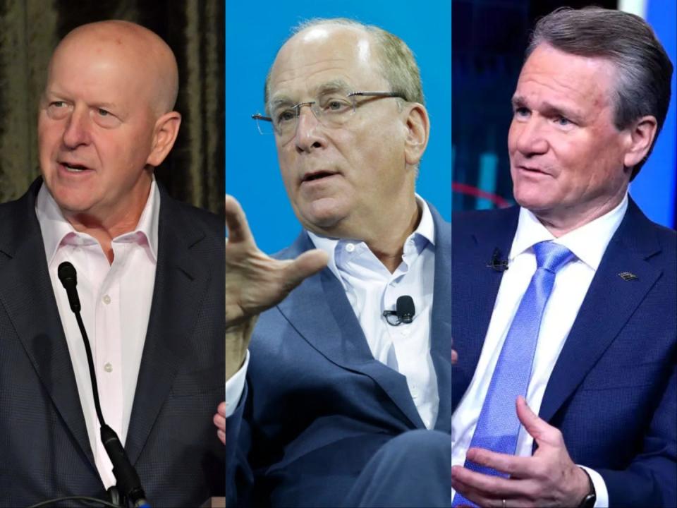 David Solomon, Larry Fink, Brian Moynihan