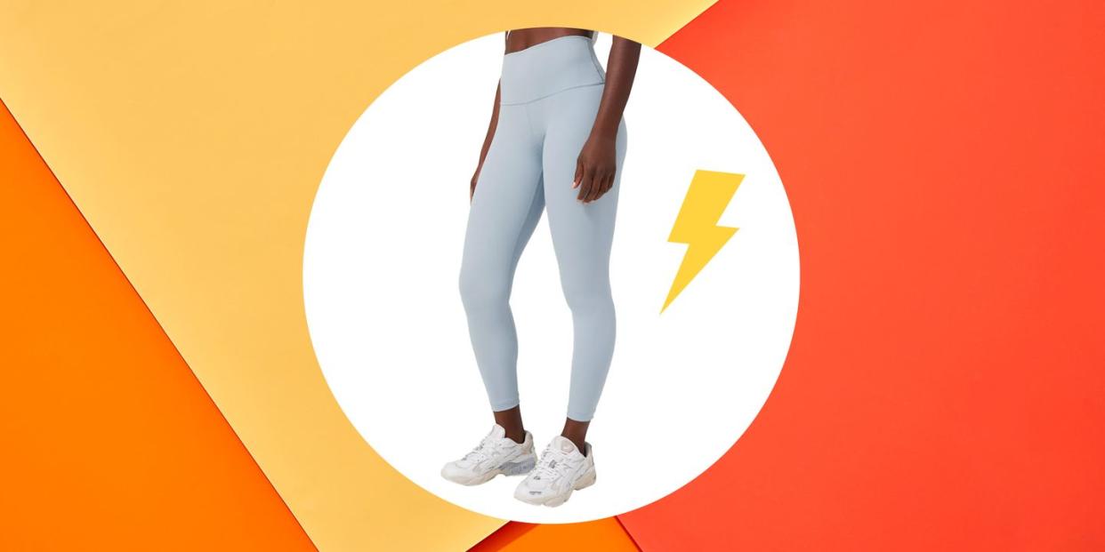 leggings on orange background