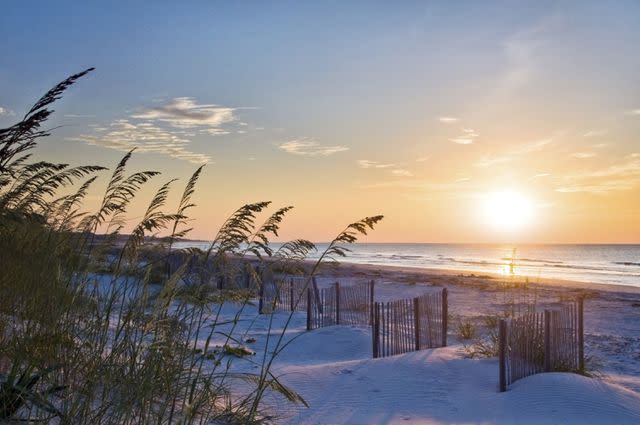 Rachid Dahnoun/Aurora/Getty Images Hilton Head, SC puts your sand in the toes as the 2017 eclipse comes to an end.