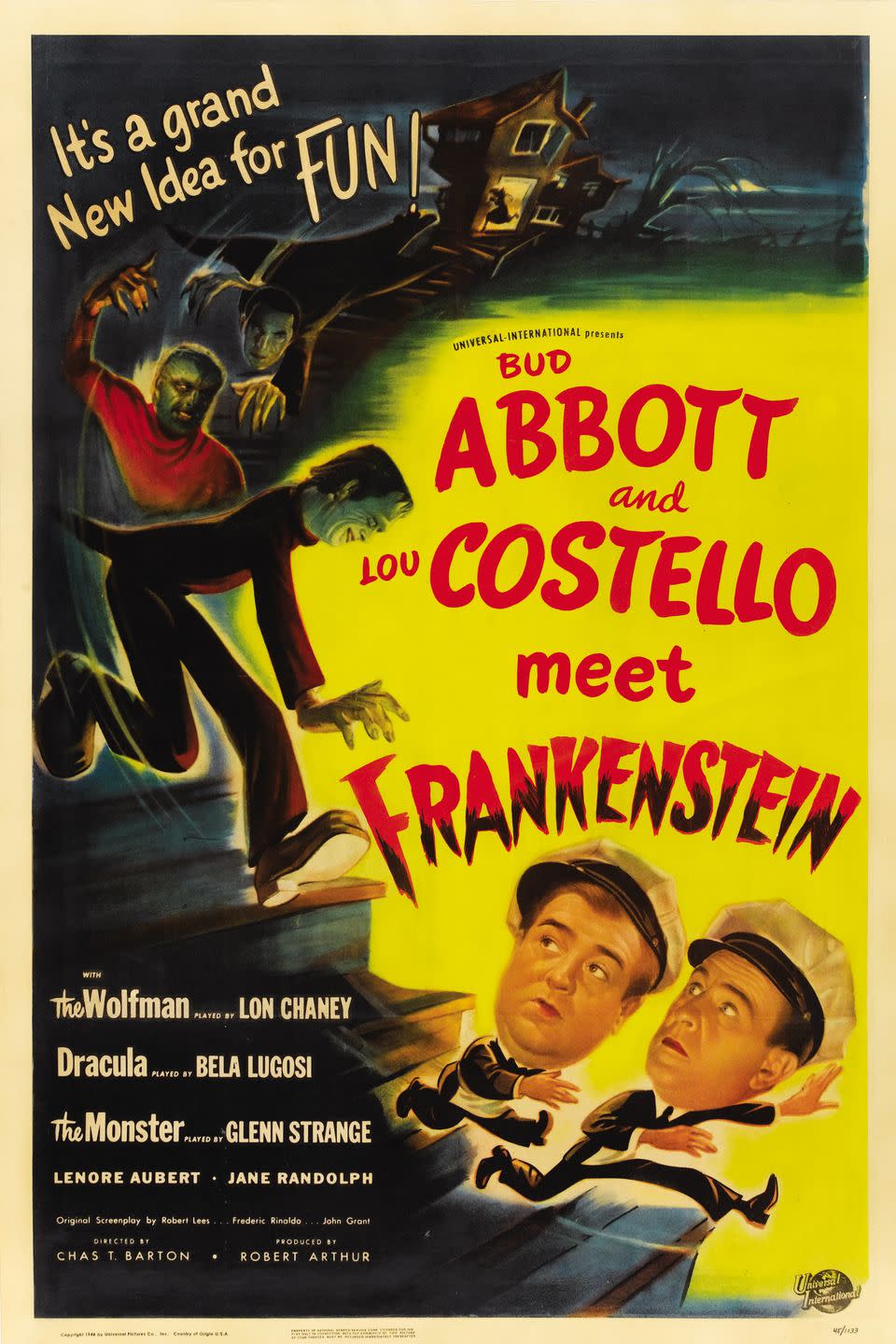 <p>Comedy duo Abbott and Costello kicked off their famed movie series with <em>Abbott and Costello Meet Frankenstein</em>. The pair would follow up the success of this film by "meeting" the Invisible Man, Dr. Jekyll and Mr. Hyde, and the Mummy, to name a few. </p>