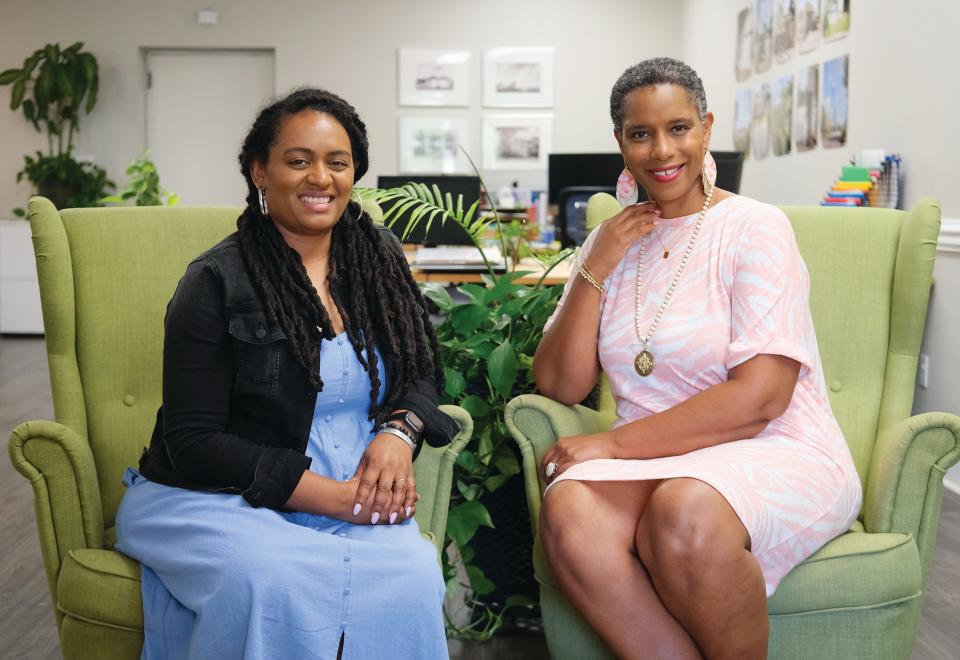 Jeanette Brewster, Program Director at Village Launch, left, and Rhonda Rawlings, Neighborhood Engagement Director at Village Launch. 