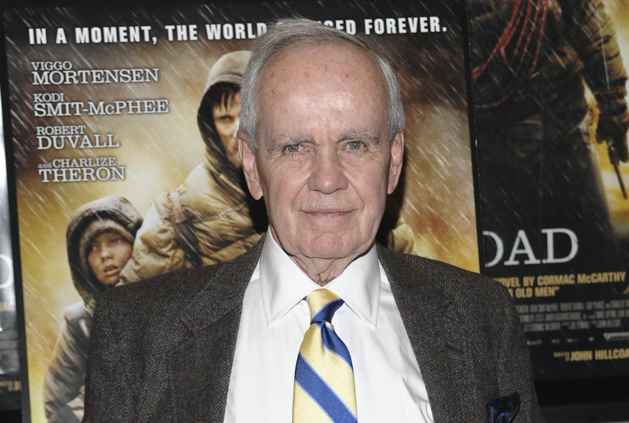 McCarthy attends the 2009 premiere of the film adaptation of his novel 'The Road.' <a href="https://newsroom.ap.org/detail/ObitCormacMcCarthy/e76e31de4fce44e5becba9a64b06a2f7/photo?Query=Cormac%20McCarthy&mediaType=photo&sortBy=arrivaldatetime:desc&dateRange=Anytime&totalCount=19&currentItemNo=0" rel="nofollow noopener" target="_blank" data-ylk="slk:Evan Agostini/AP Photo;elm:context_link;itc:0;sec:content-canvas" class="link ">Evan Agostini/AP Photo</a>