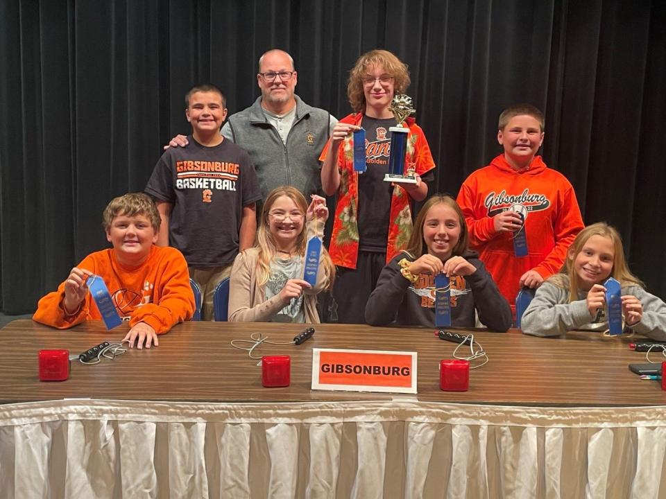 Gibsonburg Sixth Graders took first place in a recent competition hosted by North Point Educational Service Center.