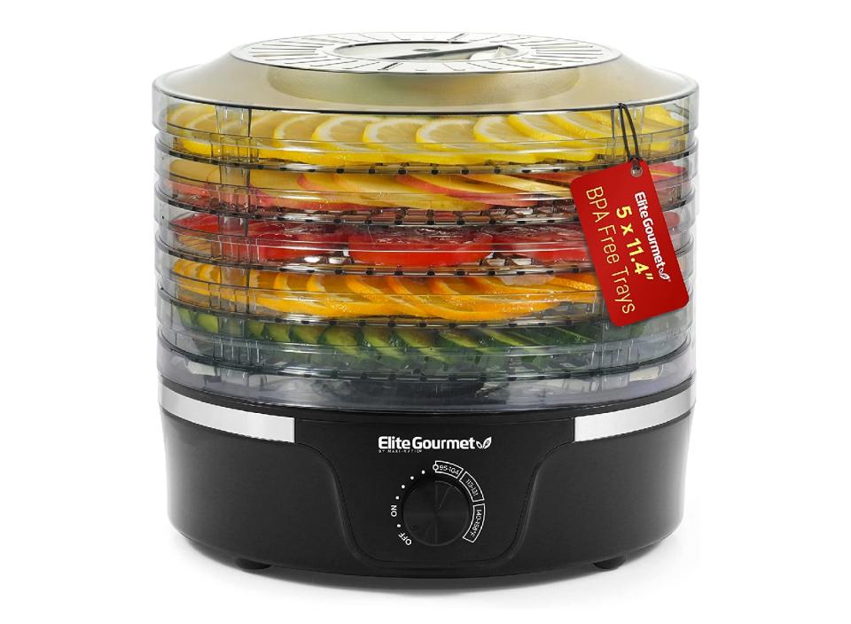 This handy machine will give you tasty dehydrated veggies, fruit and meats in no time. (Source: Amazon)
