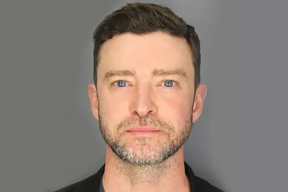 Timberlake’s mugshot following his arrest (Sag Harbor Police Department via Getty Images)