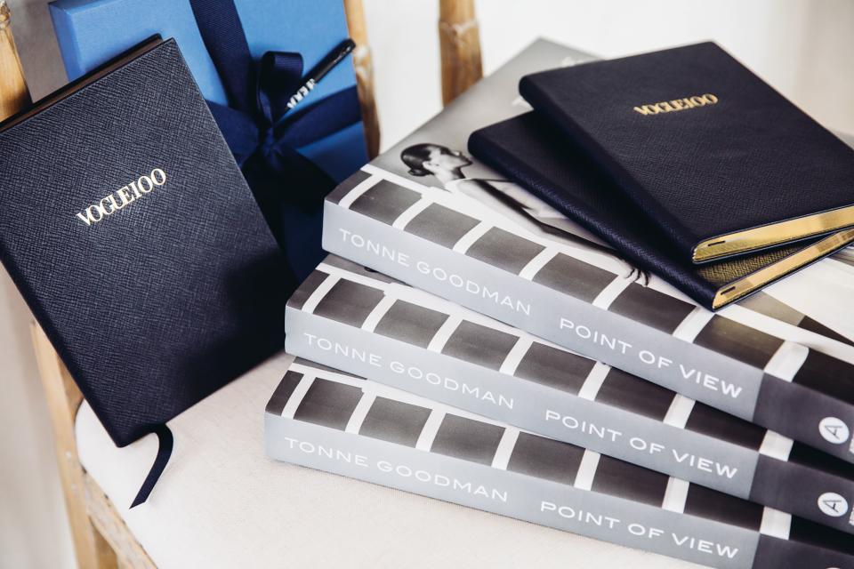 Smythson's exclusive Vogue100 Soho Notebooks and Tonne Goodman's Point of View