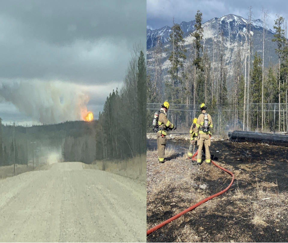 Alberta Wildfire (left), Jasper National Park (right) | Recent wildfires near Edson and at the Jasper National Park transfer site were quickly contained