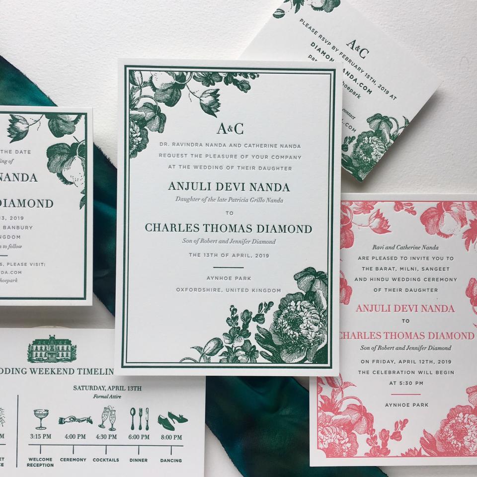 Our wedding suite, created by Sesame Letterpress. I especially love the timeline card. They have an amazing selection of icons—we had a hard time choosing!