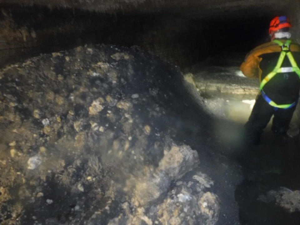 The fatberg is 64m long (Picture: PA)