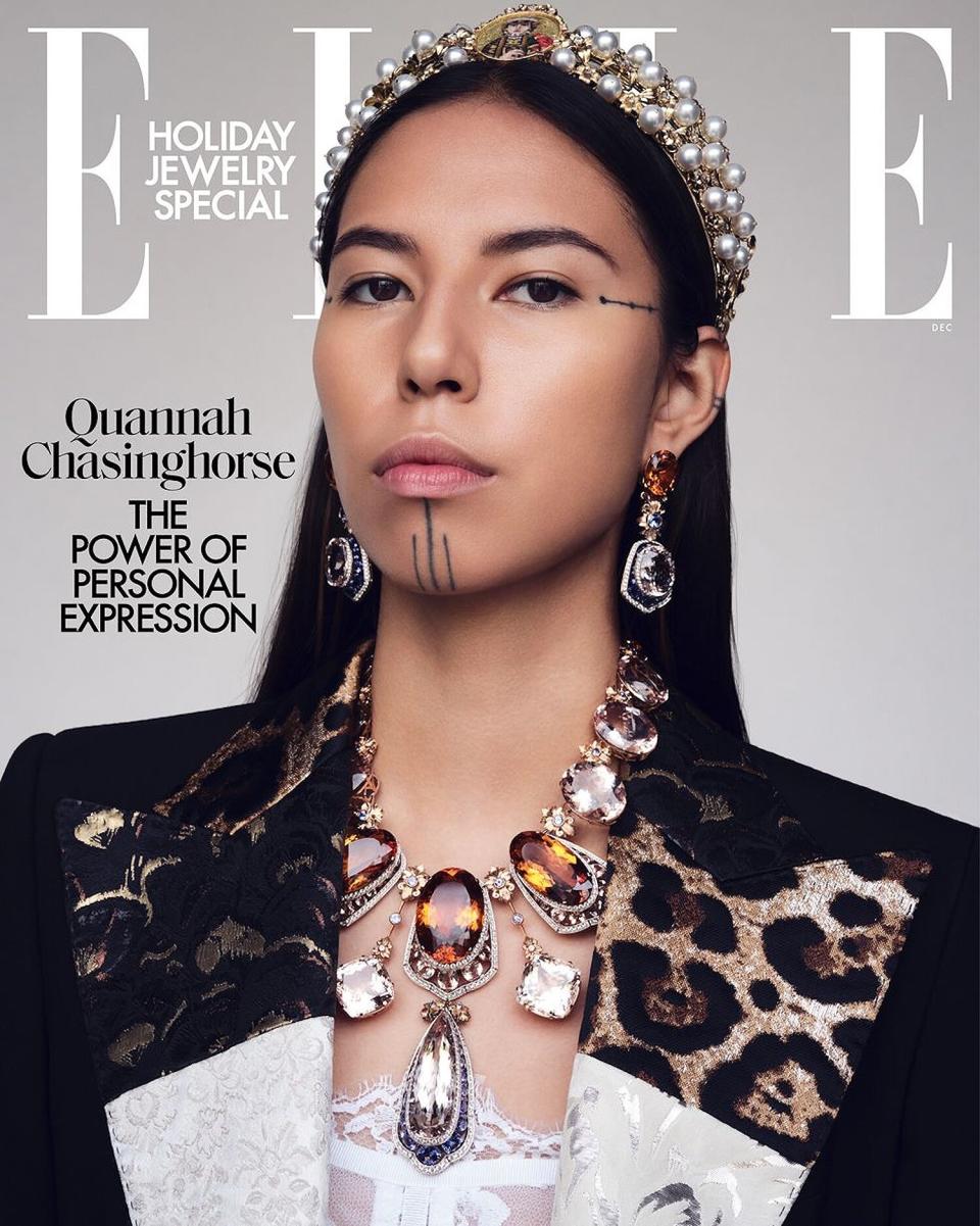 Quannah Chasinghorse Covers the December 2022 Digital Cover of ELLE