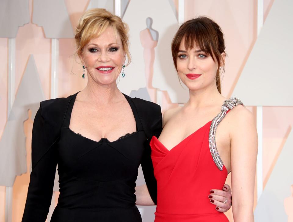 <p>As the daughter of famed actress of Hollywood's golden age, Tippi Hedren, it's clear Melanie Griffith's star power is something genetic. Griffith was very briefly married to actor Don Johnson and had a daughter, Dakota, who has starred in the film adaptation of <em>50 Shades of Grey</em> amongst a string of other very commercially successful films.</p>