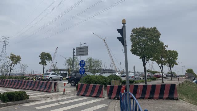 One of Gigafactory 3's entrances.