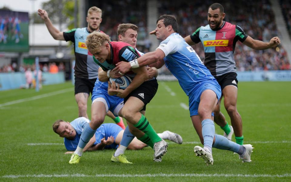 Louis Lynagh scored Quins' first try - Getty Images