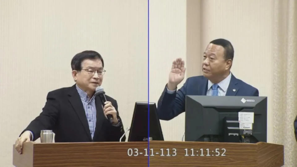 國民黨立委賴士葆（左）、國防部副部長柏鴻輝（右）。（圖／國會頻道）