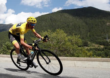 Cycling - The 104th Tour de France cycling race - The 179.5-km Stage 18 from Briancon to Izoard, France - July 20, 2017 - Team Sky rider and yellow jersey Chris Froome of Britain in action. REUTERS/Christian Hartmann