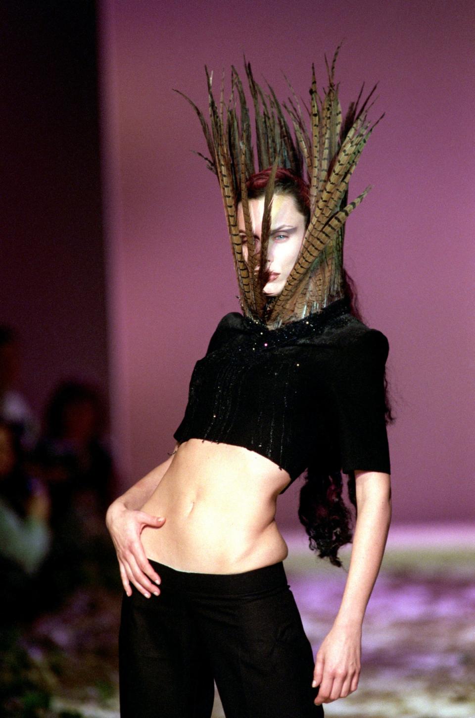 A look from Alexander McQueen’s ‘Highland Rape’ in 1995, which Verkade produced (PA)