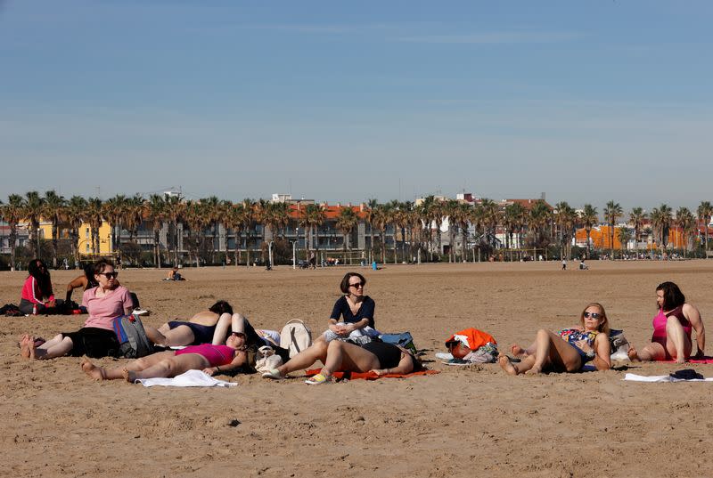 High temperature in January in Valencia