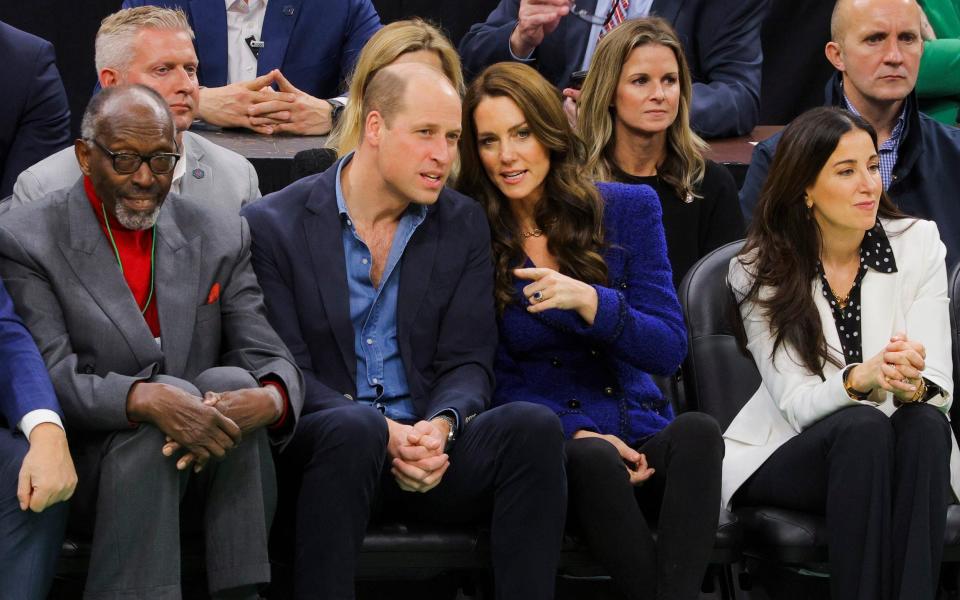The couple sat courtside for the NBA match - Reuters