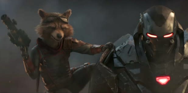 avengers endgame trailer rocket raccoon looks hype war machine