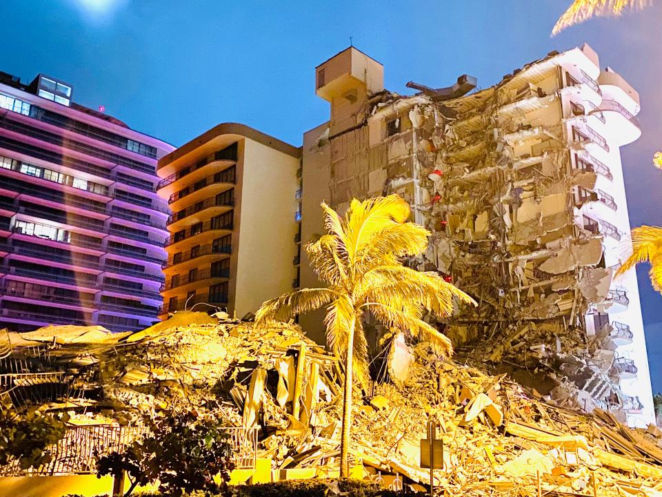While walking his dog after midnight, Nicholas Balboa felt the ground shake. He then rushed over to the scene of the Florida Condo collapse.