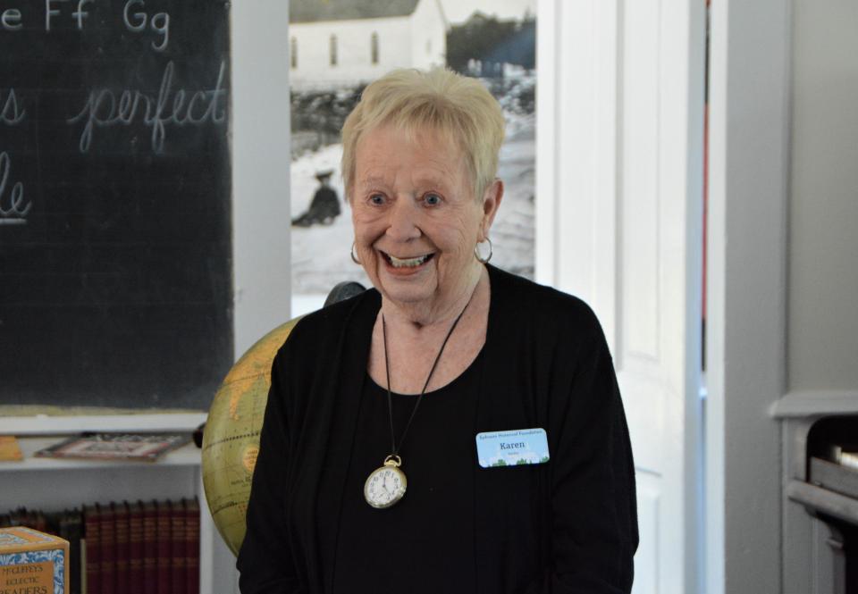 Karen Ekberg, longtime volunteer with the Ephraim Historical Foundation and docent in its Pioneer Schoolhouse Museum, was named one of two winners of the Country School Association of America's 2024 Service Awards.