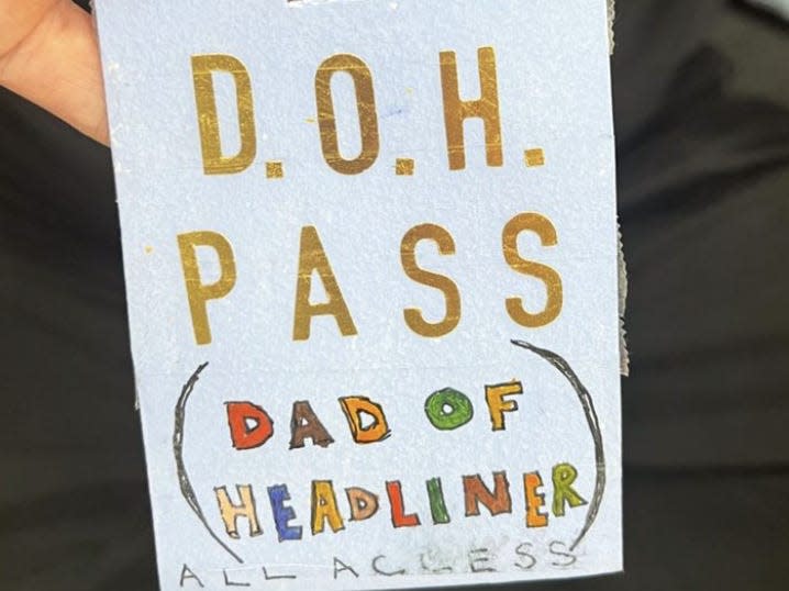 Taylor Swift made her dad a DIY all-access pass for the Eras Tour.