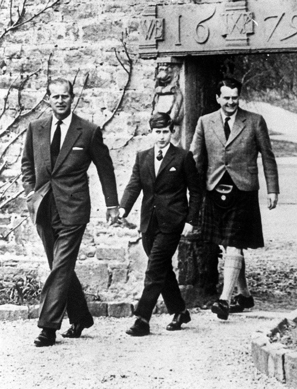 Prince Charles’ first day at Gordonstoun School, Scotland, in September 1962