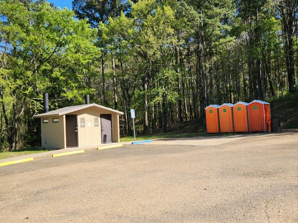 Extra port-a-potties have been placed in Beavers Bend State Park ahead of the eclipse.