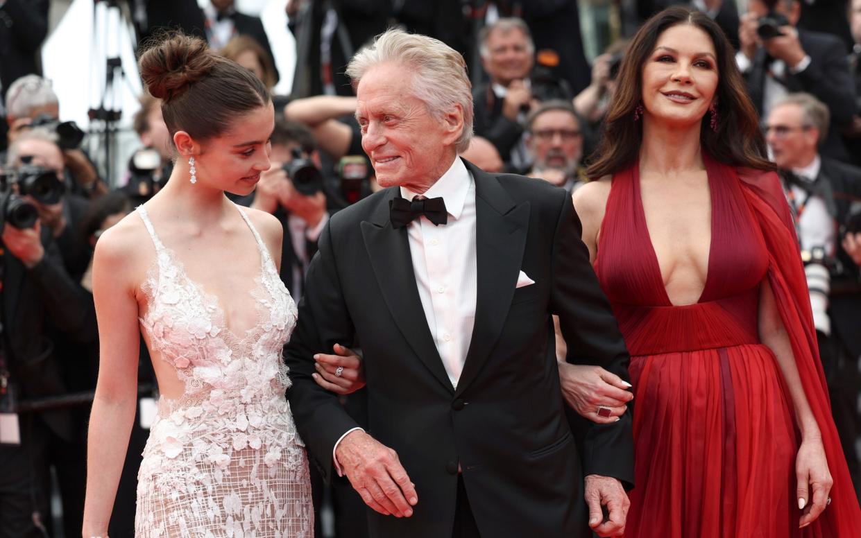 Carys Zeta Douglas, Michael Douglas and Catherine Zeta-Jones