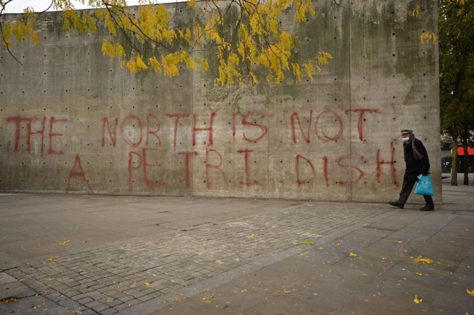 The north is not a petri dish, proclaims the graffitiAFP via Getty