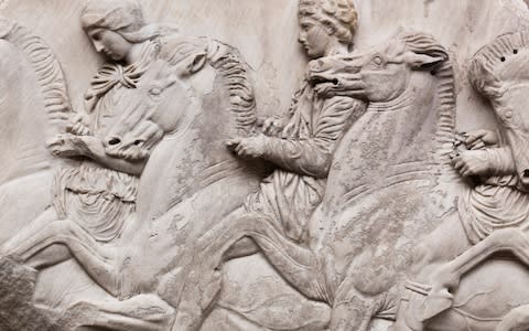 A detail from the Elgin Marbles in the British Museum - Credit: Getty