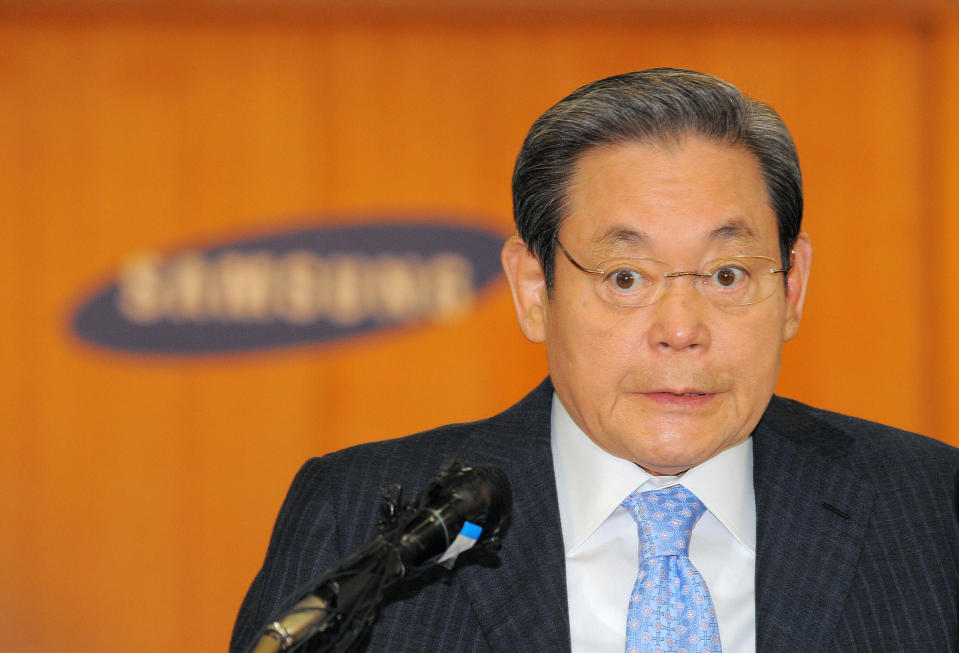 Lee Kun-Hee, chairman of South Korea's largest group Samsung. He became chairman of the company in 1987 after first joining the family firm in 1968.  Photo: Jung Yeon-Je/AFP/Getty Images