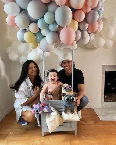 <p>Cassie Instagram</p> Cassie and Alex Fine with their daughter Frankie Stone Fine.