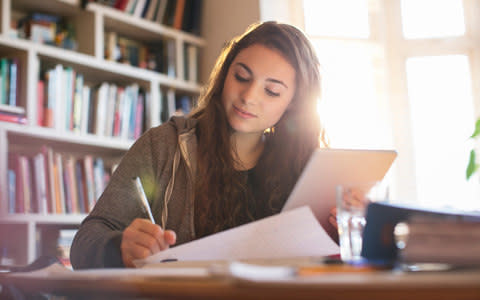 Experienced nannies can make sure a teenager's homework is up to scratch - Credit:  Hoxton / Alamy Stock Photo