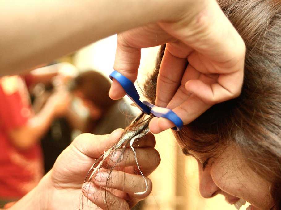 cutting gum out of hair