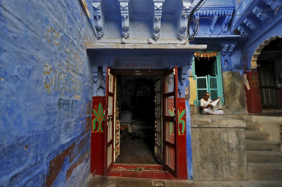 Pueblo azul en la India