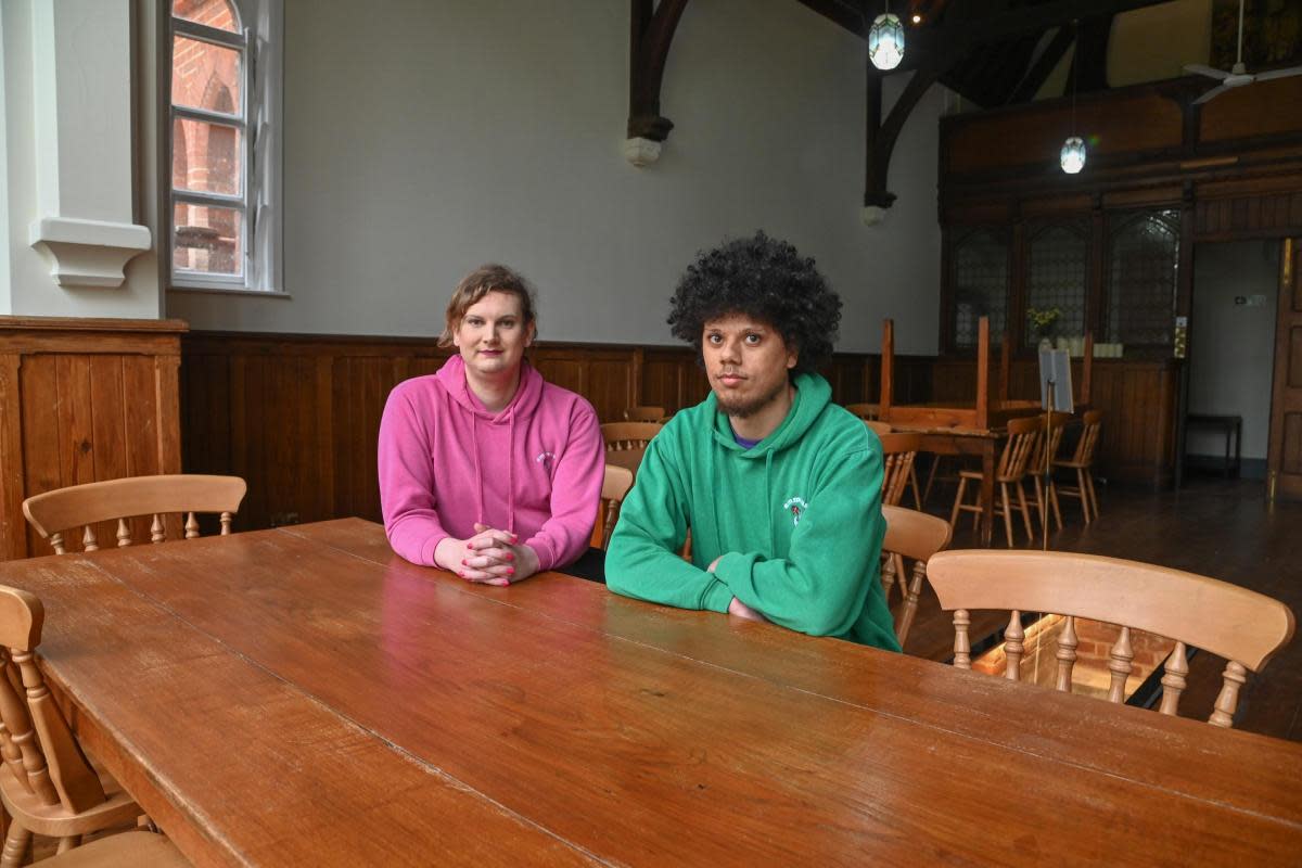 Alex and Carlton, Emmaus Norfolk & Waveney companions, inside the newly refurbished refectory Picture: Sonya Duncan <i>(Image: Newsquest)</i>