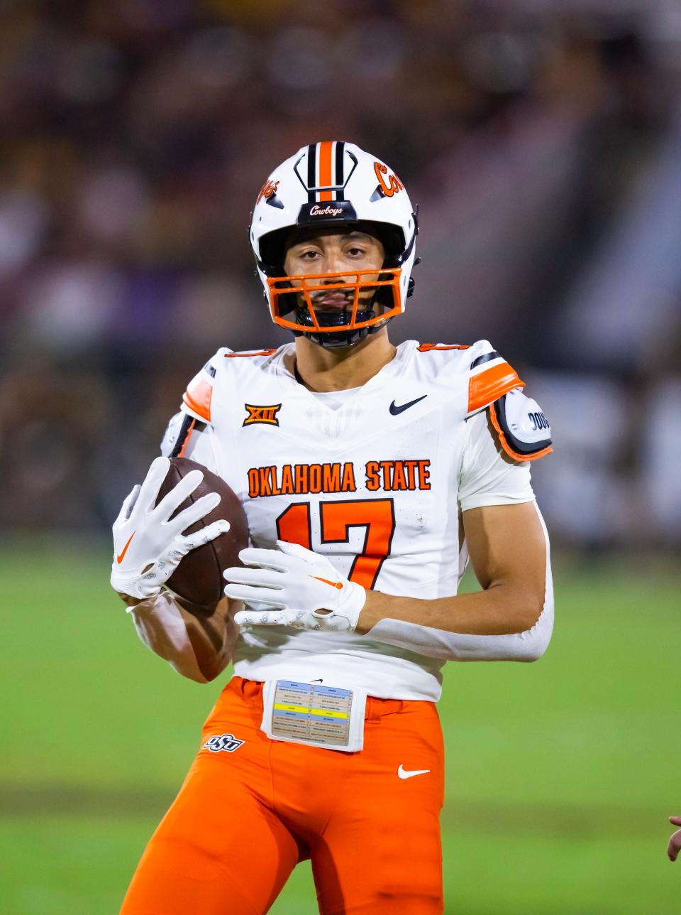 Former OSU receiver Leon Johnson was one of five former Cowboys in action Thursday on the first day of the inaugural Big 12 NFL Pro Day event in Frisco, Texas.