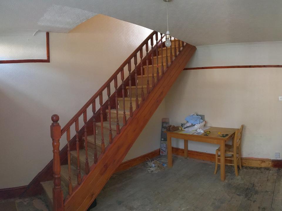 The stairs, before.