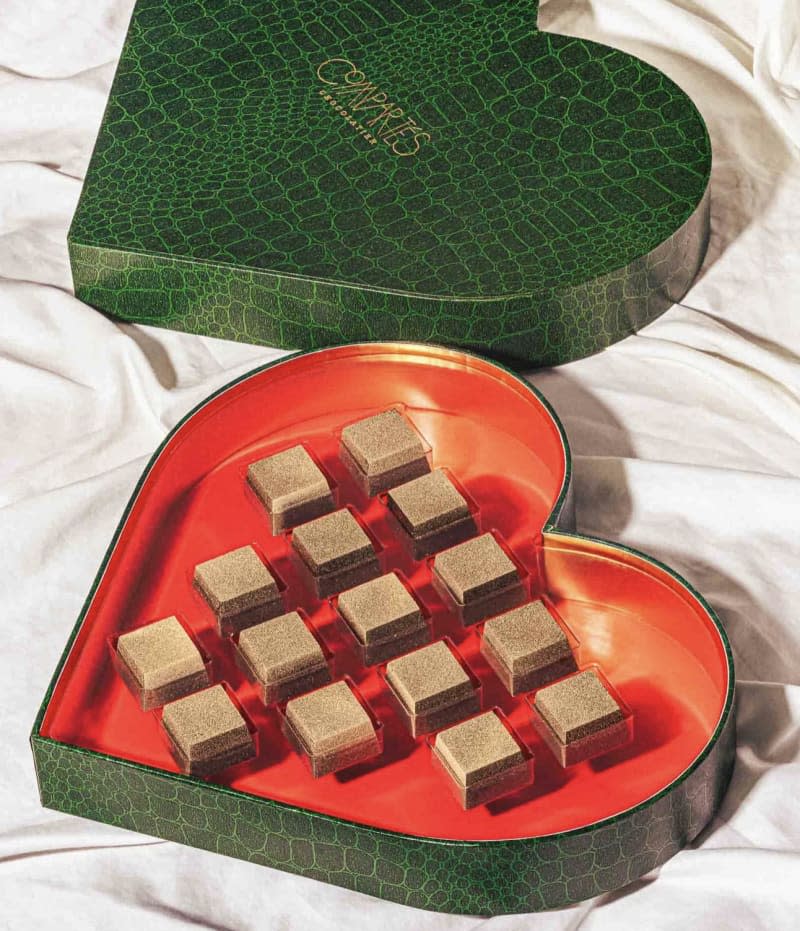 Valentine's Day 24 Karat Gold Moet Champagne Chocolates Box