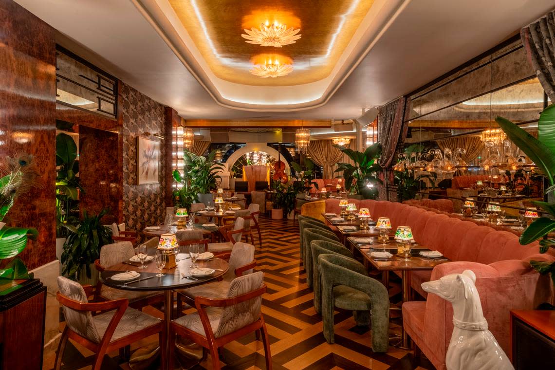 The interior of Delilah, the new restaurant and supper club in Miami.