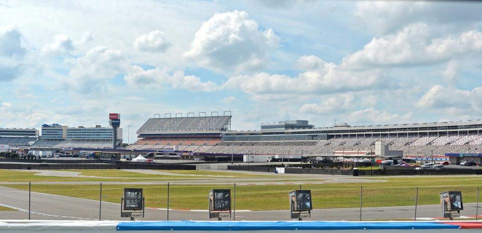 A view of Charlotte Motor Speedway’s Roval road course on Oct. 5, 2021.