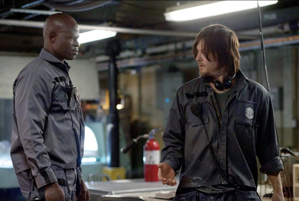 Djimon Hounsou and Norman Reedus in "Air" (2015).