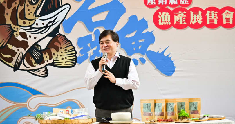 主辦單位臺北魚市王維偉副總經理致詞（圖／臺北魚市提供）。